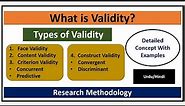 What is Validity in Research? Types of Validity-Face/Content/Criterion/Construct Validity