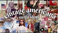 vintage americana outfit ideas 🇺🇸🍒 *my summer aesthetic* ♡