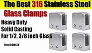 316 Stainless steel Heavy Duty Square Glass Clamp 55x55mm