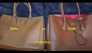 Prada hand bag real vs fake review. How to spot counterfeit Prada Saffiano bags and purses