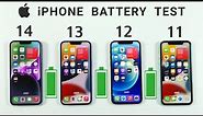 iPhone 14 vs 13 vs 12 vs 11 Battery Test | iOS 16.0.2 Battery Test