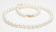 Unique Pearl White Freshwater Pearl Necklace, 7.5-8mm