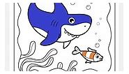 A shark coloring page  | How to coloring