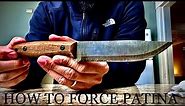 Amazon Bushcraft Knife! How To Force Patina Your Carbon Steel + OVERVIEW: BPS Knives Adventurer