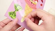 Zonon 48 Sheets Ice Cream Stickers Make Your Own Stickers with 8 Designs Ice Cream Party Favors Make a Face Stickers DIY Ice Cream Party Games Ice Cream Crafts for Kids School Reward Party Supplies