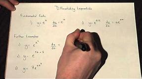 How to differentiate the exponential function easily