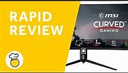 MSI Optix MAG342CQR: Curved Gaming Monitor Rapid Review!