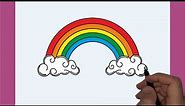 How to Draw a Rainbow and Clouds