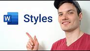 How to use Styles in Microsoft Word