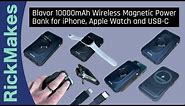 Blavor 10000mAh Wireless Magnetic Power Bank for iPhone, Apple Watch and USB-C