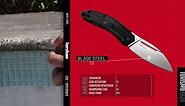 Kershaw Turismo Leaf Blade Pocket Knife 2.9 inch Blade, Assisted Opening Frame Lock, 5505, Black, 2.8 Ounce