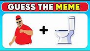 Guess The MEME Song by Emoji | One Two Buckle My Shoe, Skibidi Toilet, Skibidi Dom Dom Yes Yes