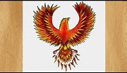 How to Draw a Phoenix I Phoenix Bird Drawing Tutorial