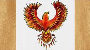 How to Draw a Phoenix I Phoenix Bird Drawing Tutorial