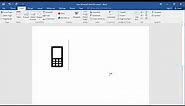 How to type mobile phone symbol in word