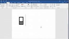 How to type mobile phone symbol in word