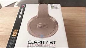 Clarity Bluetooth Designer Series Gold Monster Headphones Unboxing