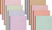 12 Pcs 5.5" x 8.5" Note Pads Memo Pads Blank Colored Notepads 50 Sheets Per Pad Unlined Gummed Writing Pads for Server Office School Waitress Waiter Nurses Book List (Pastel)