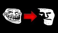 How troll face became trollge (Troll face evolution animated)