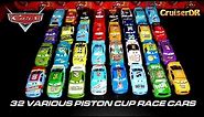Disney Pixar Cars 32 Various Piston Cup Race Cars 1:55 Mattel