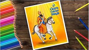 Guru gobind singh ji drawing | How to draw Guru Gobind Singh