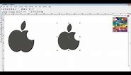 how to make apple logo in corel draw // #coreldraw #applelogo #coreldesign #coreldrawtutorial