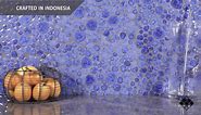 Merola Tile Pebble Blue Cloud 6 in. x 6 in. Porcelain Mosaic Take Home Tile Sample S1FKOPS144