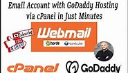 Create FREE Custom Email Accounts with Your GoDaddy Domain & cPanel Hosting | Outlook Setup Included