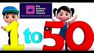 Learn To Count and write numbers 1 to 50 For Kids