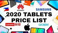Tablets Official Specs & Price List | Philippines | 2020 (iPad, Samsung, Huawei, Lenovo, Alcatel)