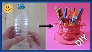 How to make a Beautiful Pen & Pencil Holder from recycled bottles \ DIY \ PLAYwithCRAFTpaper