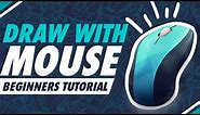 HOW TO DRAW WITH A MOUSE | Digital art with MOUSE | Easy Beginner Tutorial & Guide