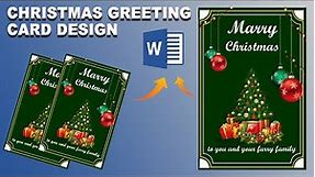 How to make Christmas card design in MS Word || Christmas Card Design