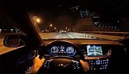 2018 Genesis G80 3.3T Sport RWD - POV Night Driving Impressions (Binaural Audio)