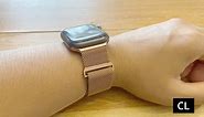 Love This Rose Gold Apple Watch Stainless Steel Mesh Loop Magnetic Clasp
