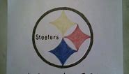 how to draw the Pittsburgh Steelers Logo Sign Easy Step By Step Tutorial NFL Football Team