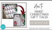 Create Name Gift Tags for Holidays CHRISTmas -Gift Tags in Canva