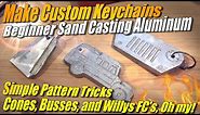 Make Custom Keychains by Sand Casting Aluminum at Home in the Improved Mini Metal Foundry
