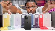 ALL COLORS! iPhone 14 Pro Silicon Case w Magsafe! (Space Black)