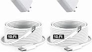 Fast Charger for iPad with USB-C Port, iPad Pro Chargers, 20W USBC Fast Charging 10 ft for iPad 12.9/11/10.9 inch, Air 5th/4th, Mini 6th, 10th Generation, 10ft C to C Cable, 2Pack, White