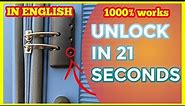 how to unlock suitcase combination lock | How to unlock forgotten lock password