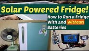 Solar Powered Fridge - How to Run a Fridge With and Without! Batteries