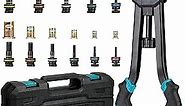 LIBRATON 16" Rivet Nut Tool, Rivet Nut Gun, Hand Rivet Nut Setter with 110PCS Rivet Nuts, 11PCS Metric & SAE Interchangeable Mandrels and Carrying Case, Easy Replace