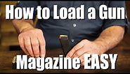 How to load a gun magazine EASY, for beginners!