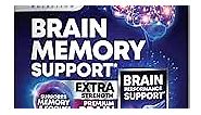 Nootropic Brain Supplement for Memory, Focus & Concentration - Cognitive Support Brain Booster Supplement with Phosphatidylserine & DMAE Bacopa - Brain Vitamins for Men & Women, Non-GMO- 180 Capsules
