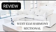 WEST ELM HARMONY MODULAR SECTIONAL REVIEW 2022 | PERFORMANCE BASKETWEAVE ALABASTER **in love**