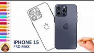 How to Draw Iphone 15 pro max
