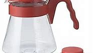 Hario Pour Over Coffee Starter Set Coffee Dripper Set Dripper, Glass Server, Scoop and Filters Size 02, Red
