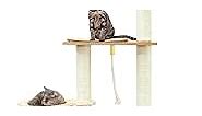 Made4Pets Cat Tree, Modern Cat Tree Tower for Indoor Cats - 65" Tall Wood Condo with Hammock, Scratching Post and Removable Pads for Small Large Cats