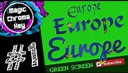 EUROPE Animated Titles. 10 Flag Fonts #1 Green Screen